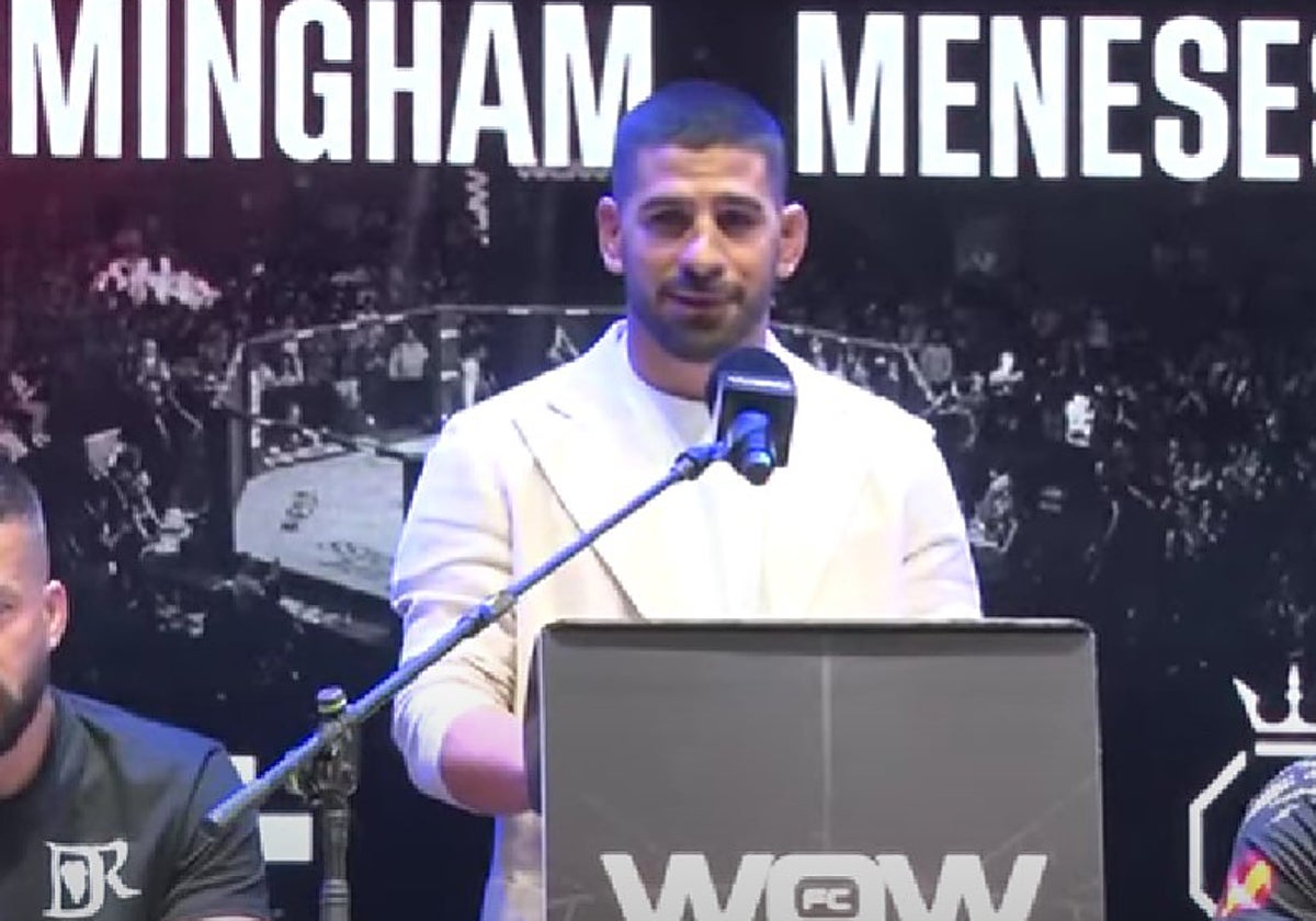 Ilia Topuria, durante la rueda de prensa