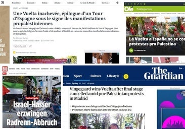 Así se vio en el mundo el abrupto desenlace de La Vuelta: de la admiración de Sánchez, al «caos» y el «final escandaloso»