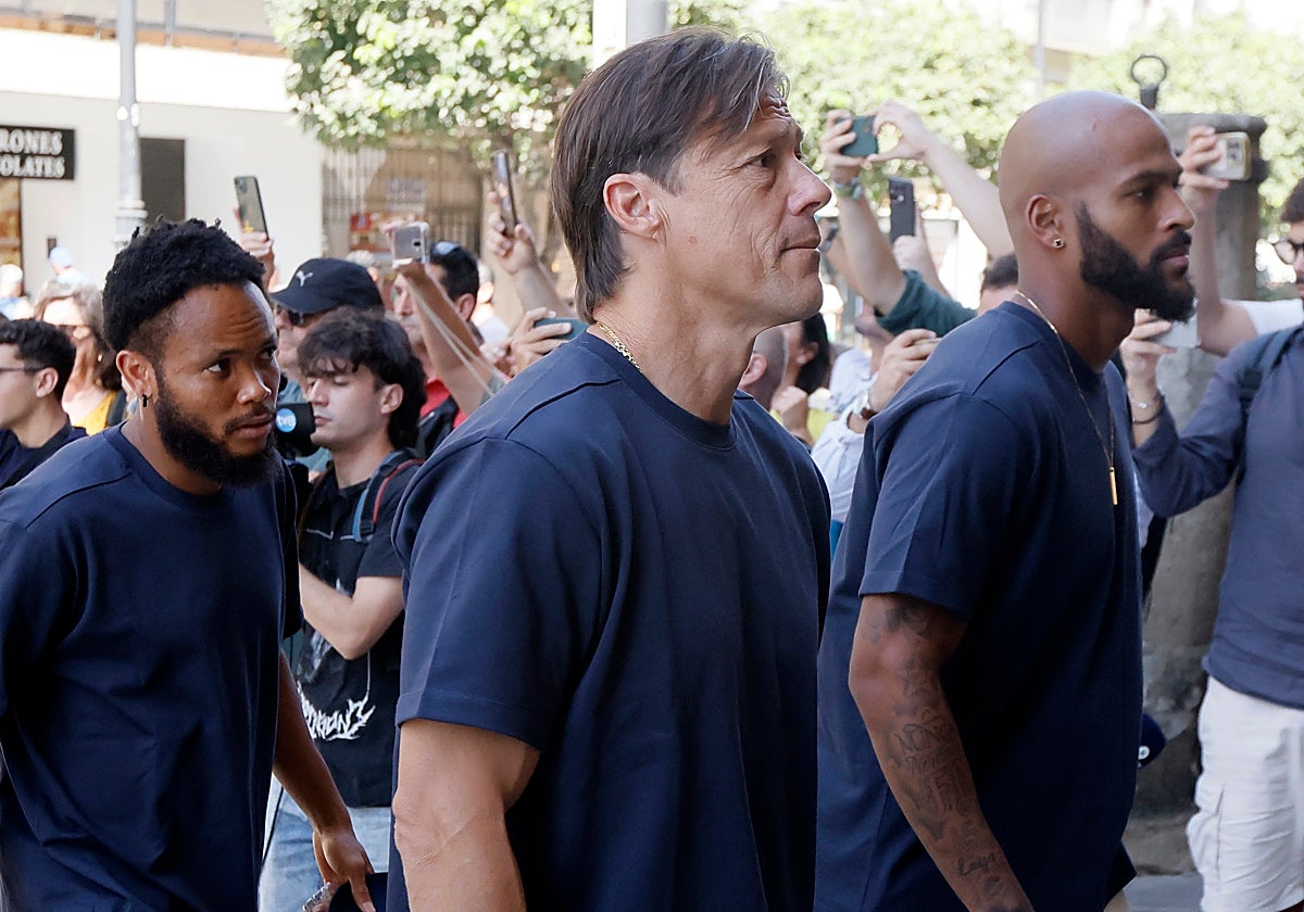 Almeyda, Marcao y Ejuke llegan a la Catedral