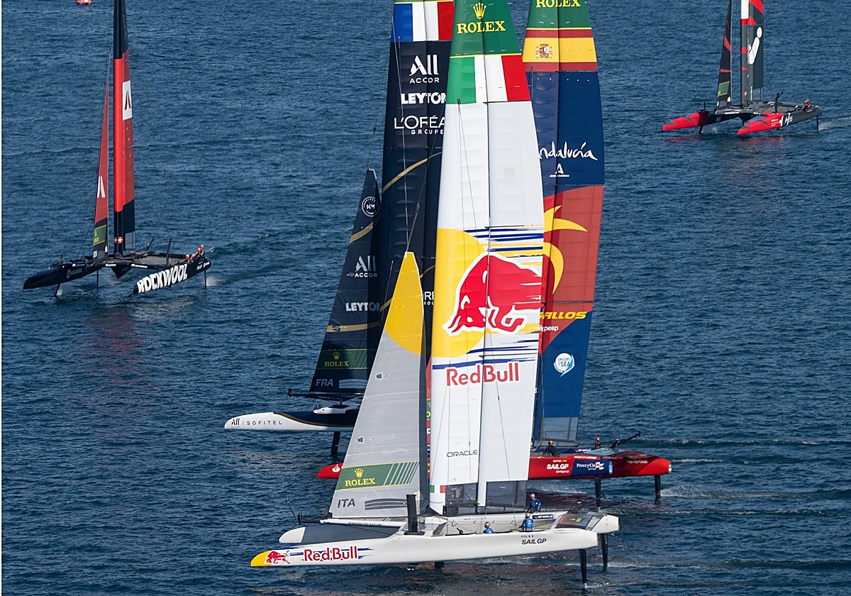 El barco español entre el italiano y el francés en el lago Leman