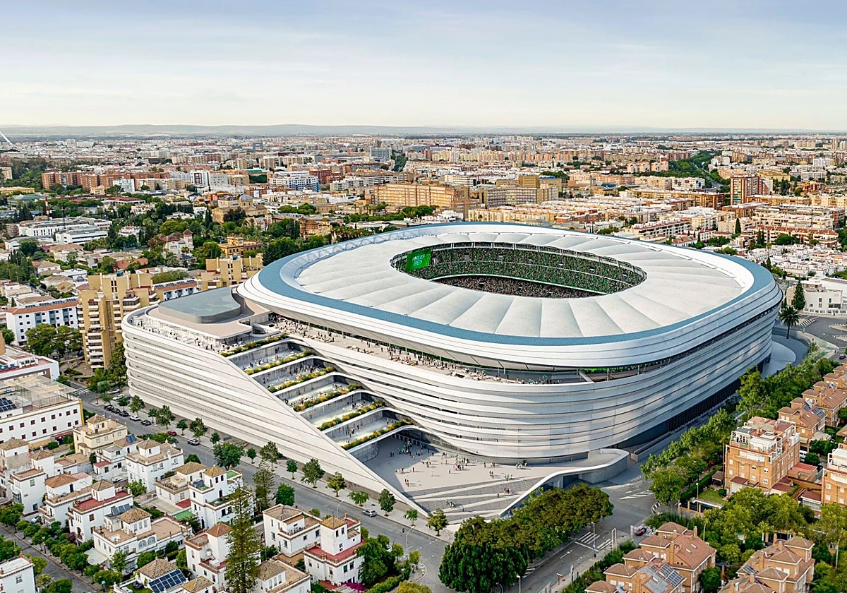 Recreación del nuevo estadio Benito Villamarín