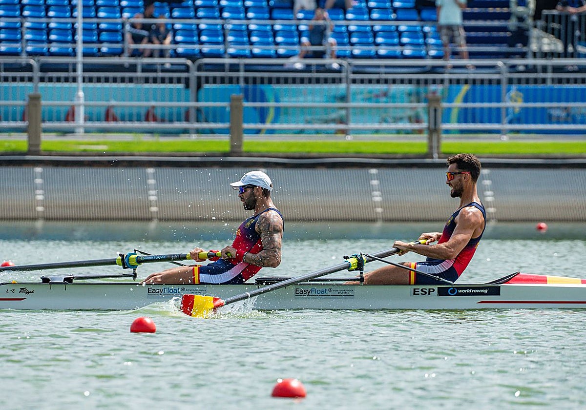 El dos sin timonel de los sevillanos Javier García y Jaime Canalejo