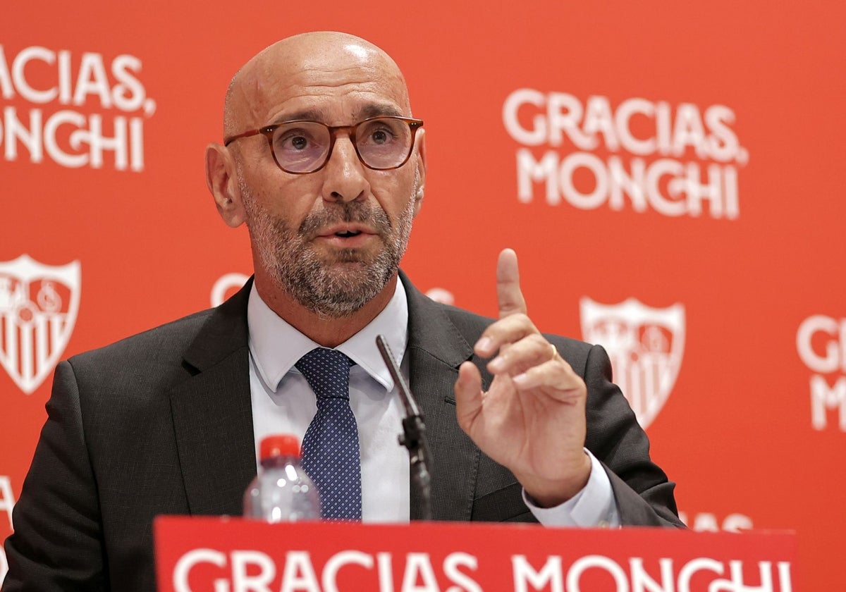 Monchi, en el estadio Ramón Sánchez-Pizjuán