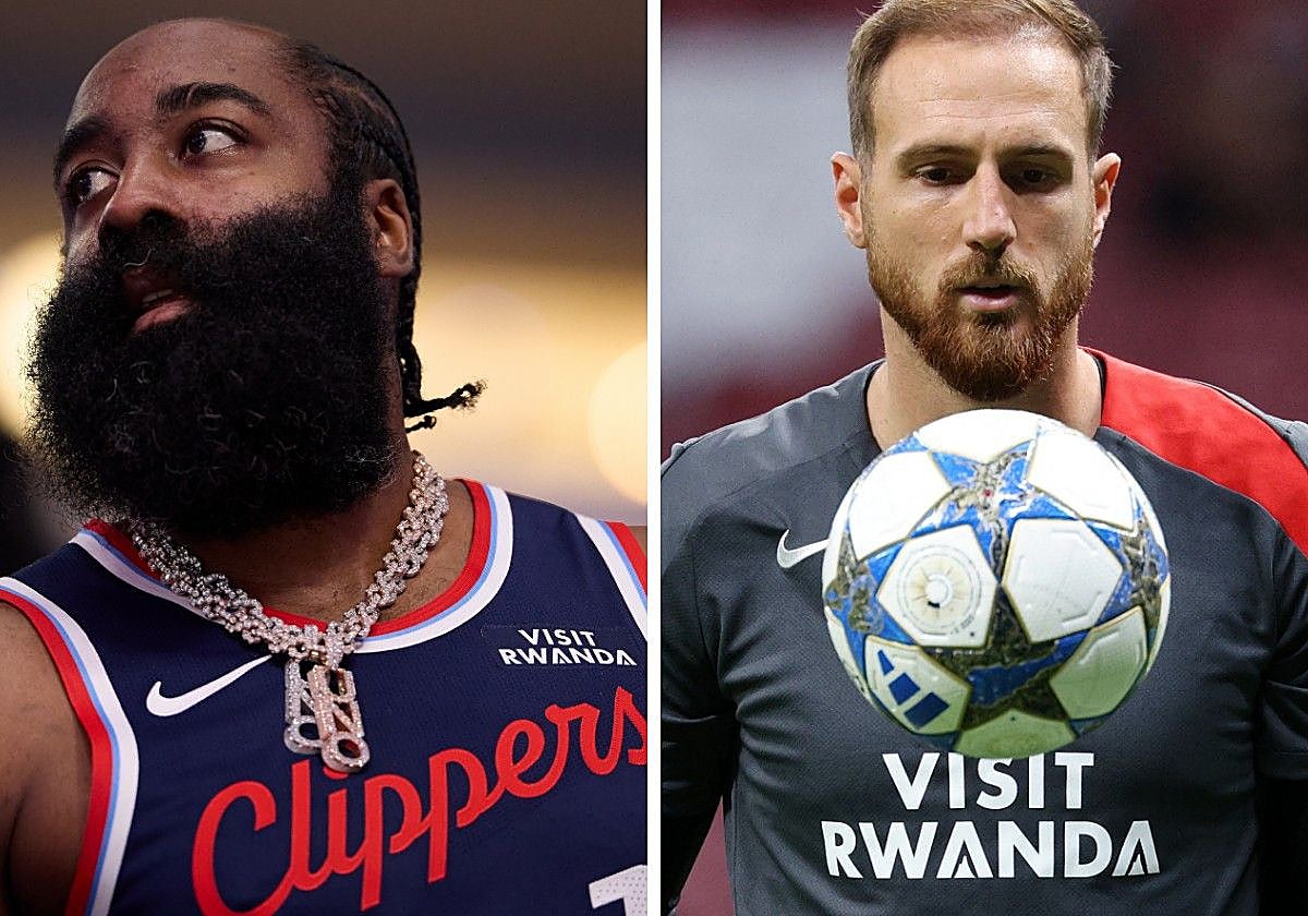 En la camiseta de entrenamiento del Atlético, como la que viste Oblak, o en la de Los Angeles Clippers de la NBA se promociona 'Visit Rwanda'