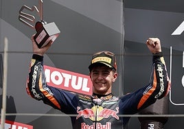 José Antonio Rueda, primera bola de Mundial de Moto3