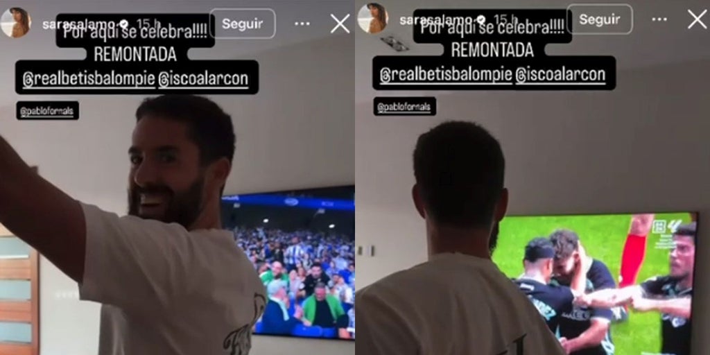 Isco celebra la remontada del Betis ante el Espanyol: «¿Bailecito?»