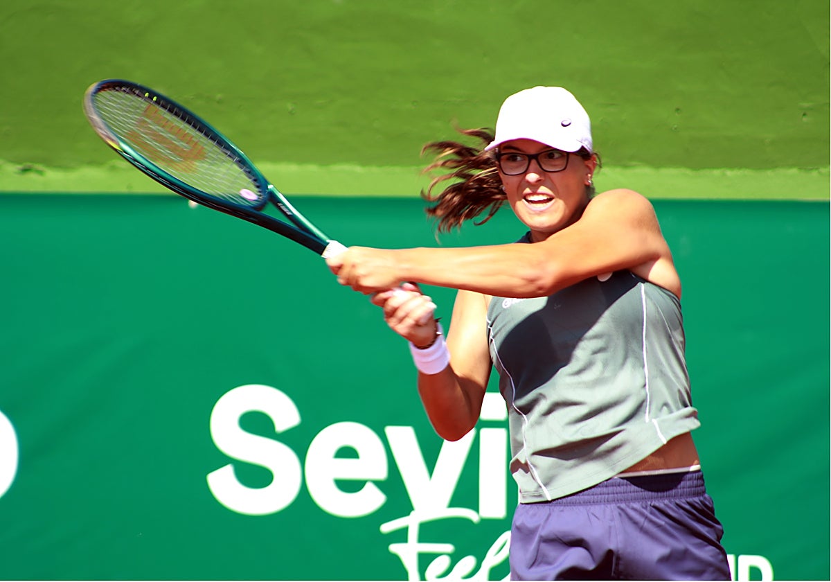 Ane Mintegi, durante su partido de octavos de final en la Copa Nadia by JCastillo Seguros que se disputa en Sevilla
