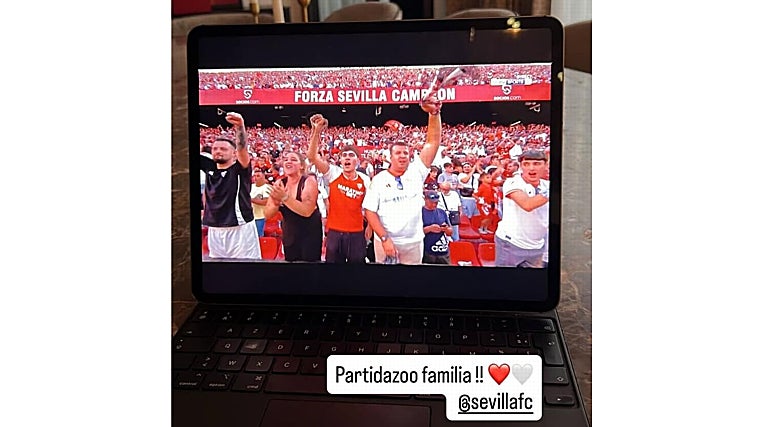 Publicación de Badé en su Instagram