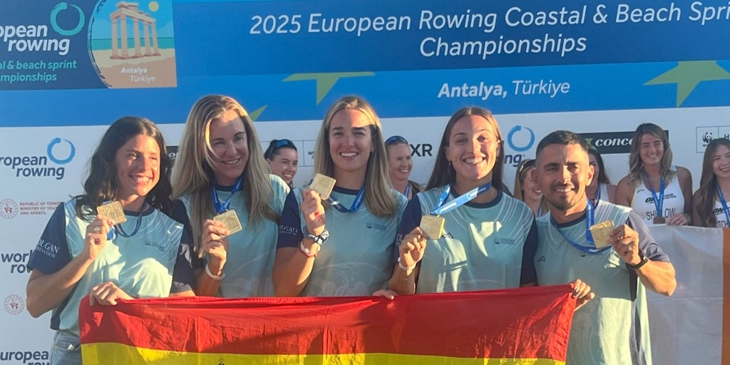 Un oro, una plata y dos bronces: los remeros andaluces suman ya cuatro medallas en el Europeo de remo de mar en Turquía