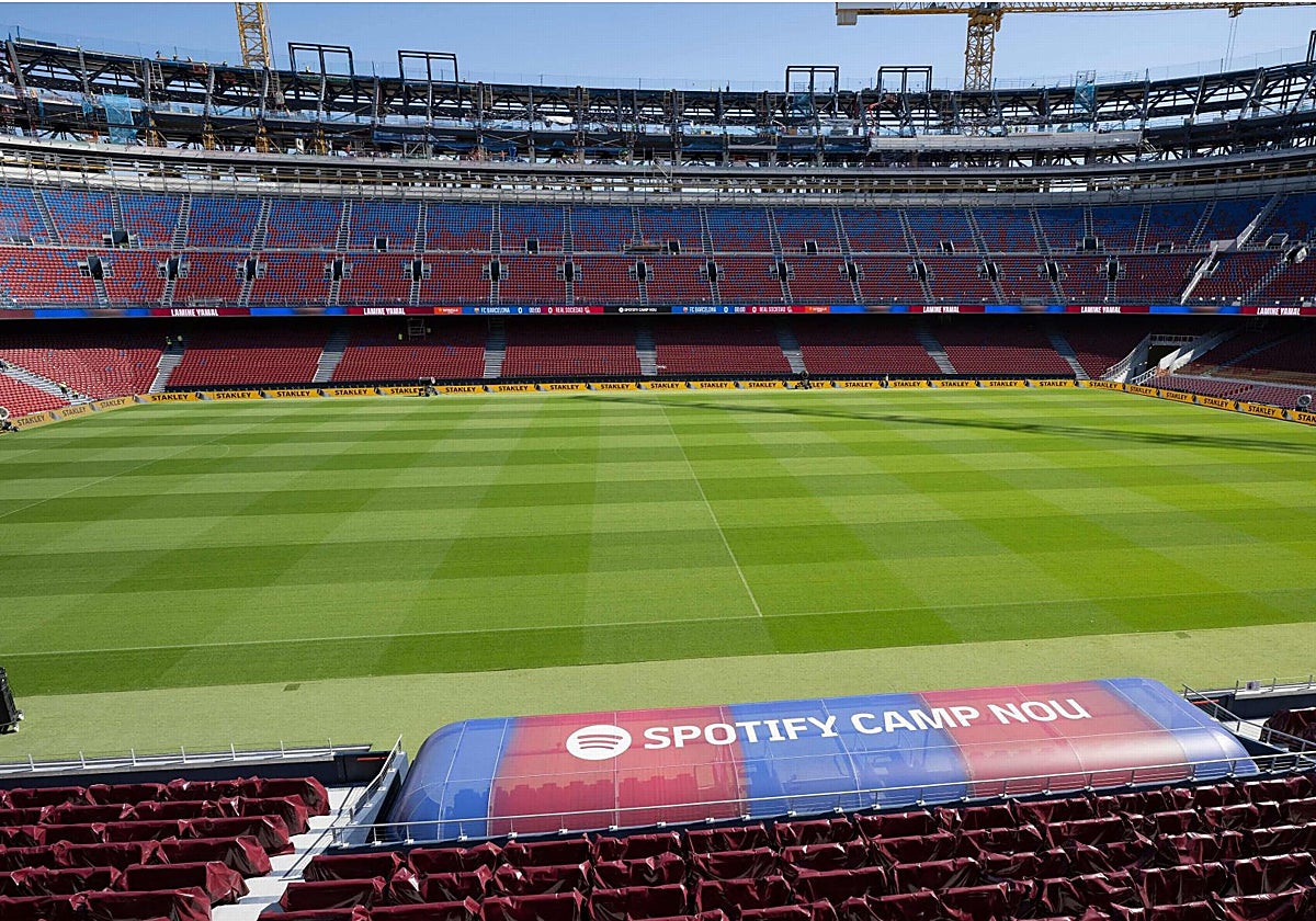 Imagen de las obras del Spotify Camp Nou, casa del Fútbol Club Barcelona
