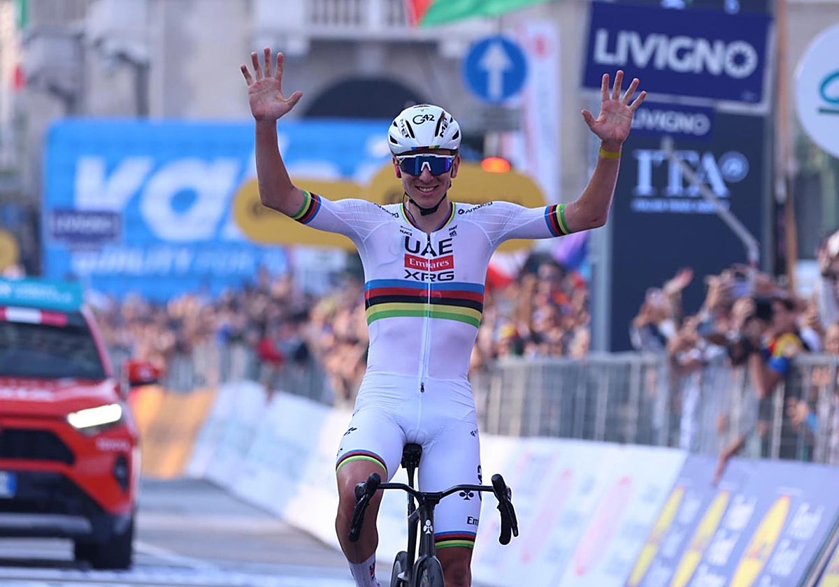 Pogacar, tras ganar su quinto Giro de Lombardía consecutivo