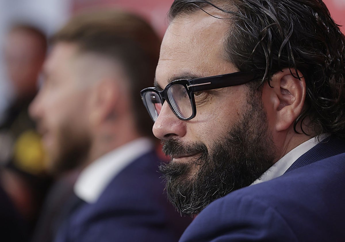 Víctor Orta, en la rueda de presentación de Sergio Ramos como jugador del Sevilla