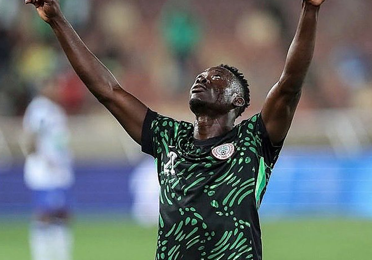 Akor Adams, en su estreno con la selección de Nigeria