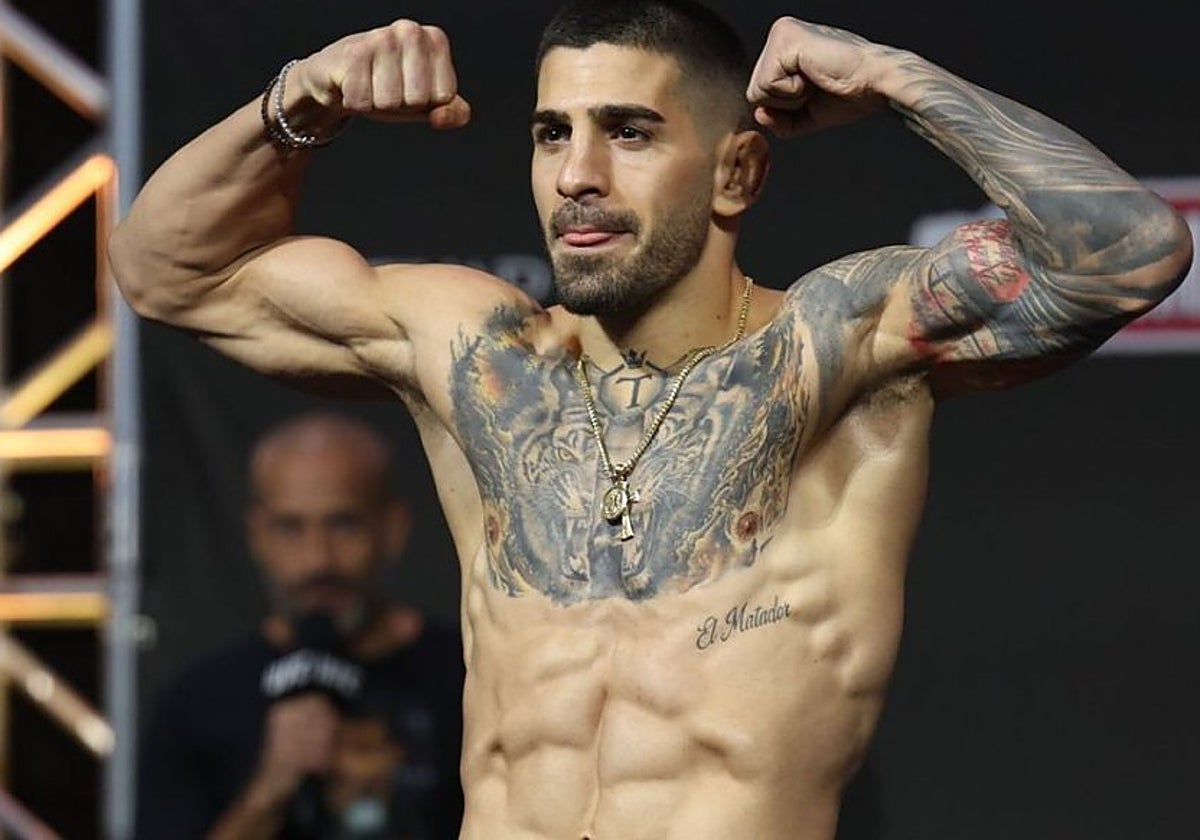 Ilia Topuria, durante un pesaje