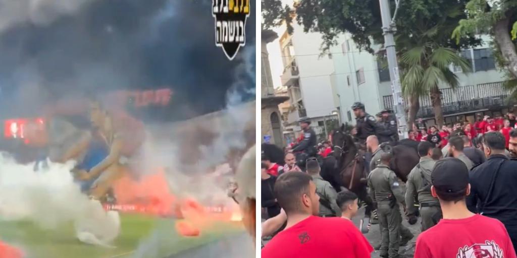 Caos en Tel Aviv: suspenden el derbi Maccabi-Hapoel tras violentos disturbios y enfrentamientos con la policía