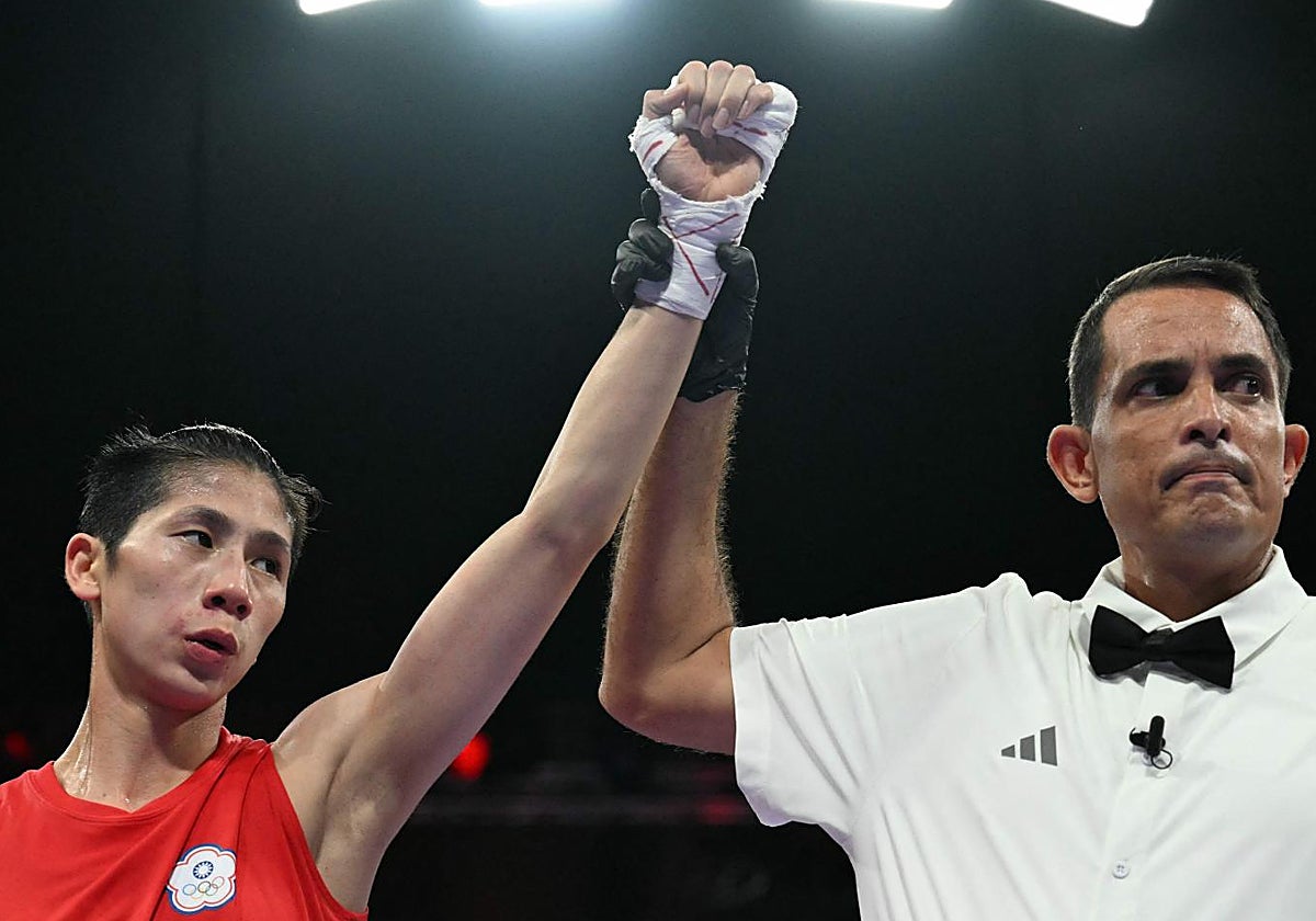 Lin Yu-Ting, tras ganar un combate de los Juegos de París 2024