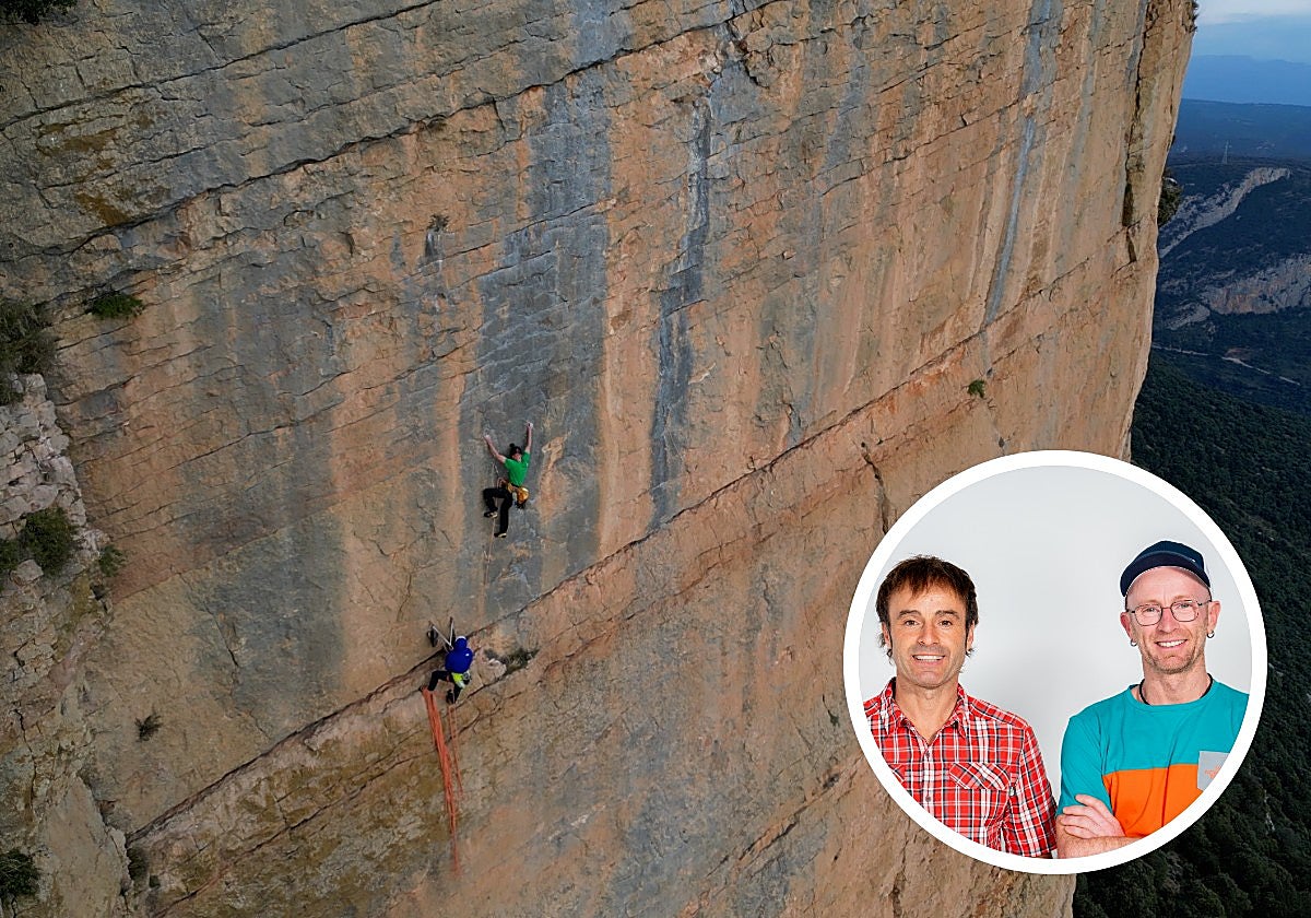 Los hermanos Pou, durante un ascenso