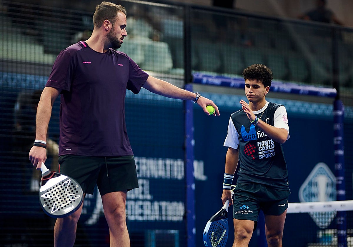 Rafa Méndez y «Coquito» Zamora en su partido disputado hoy