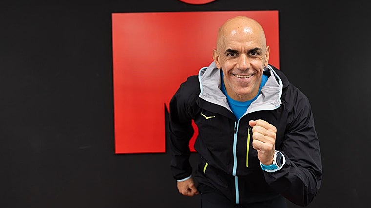 Reyes Estévez, durante la sesión fotográfica previa a la entrevista con ABC