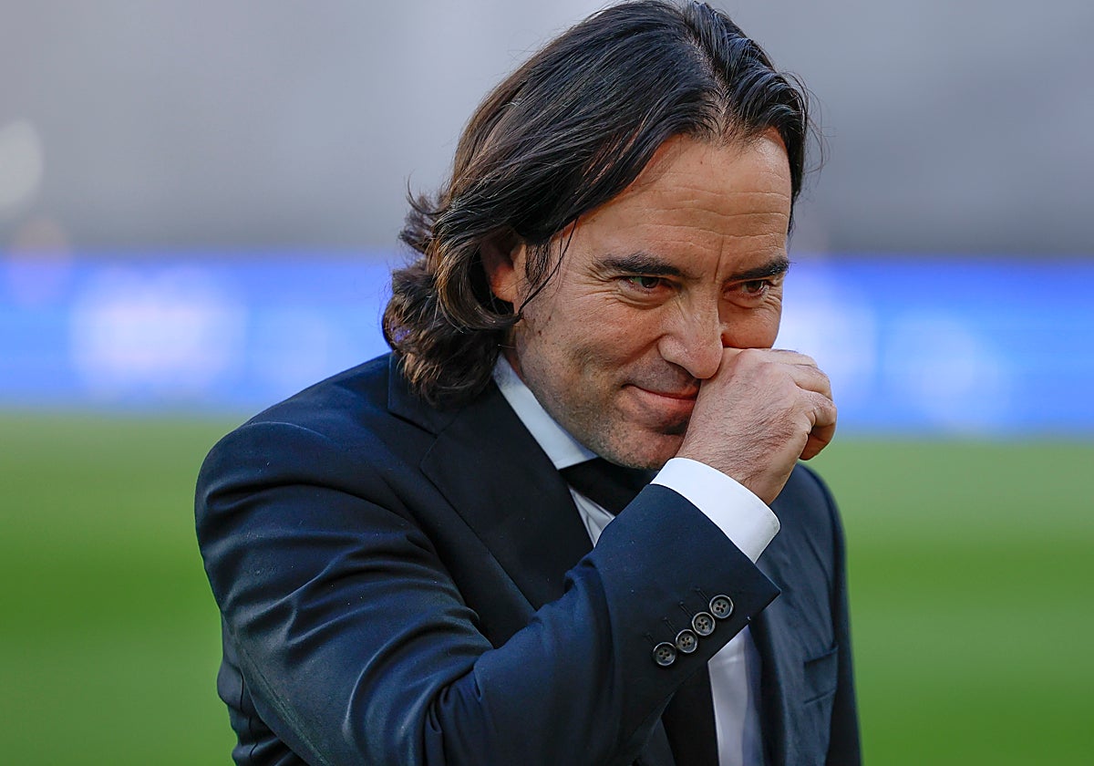 Martín Presa, en el partido del Rayo Vallecano del domingo ante el Real Madrid