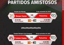 Monumental enfado de los independentistas vascos y catalanes con Palestina por usar la bandera española para anunciar los amistosos