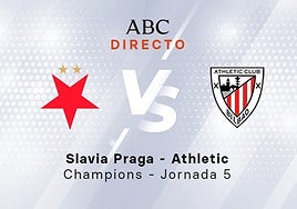 Slavia Praga - Athletic, estadísticas del partido de Champions