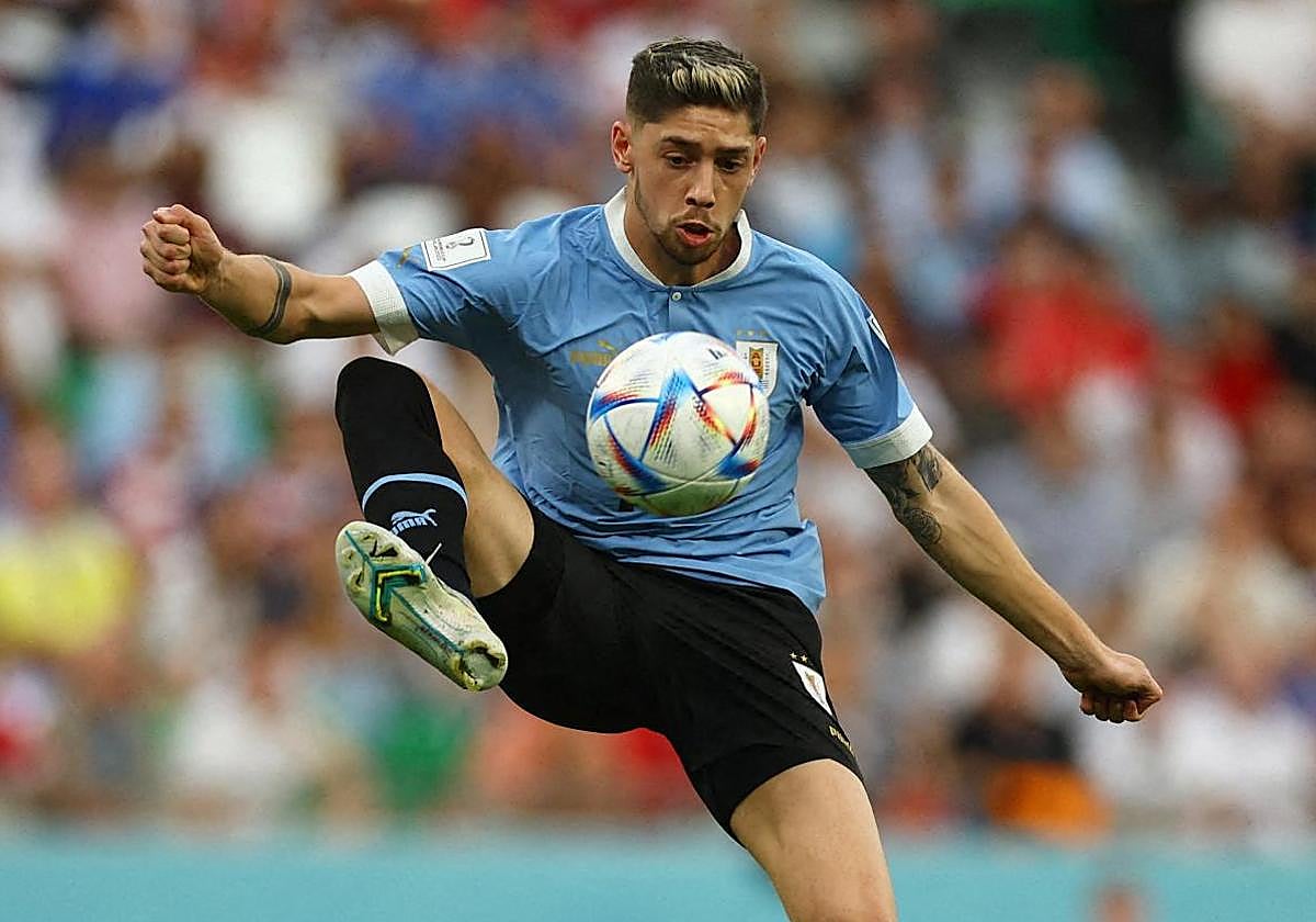 Fede Valverde, con la selección uruguaya