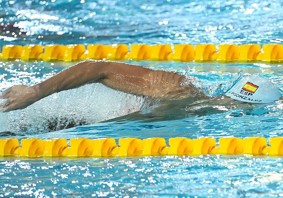 Hugo González, en la final de 200 metros libres de los Europeos de piscina corta