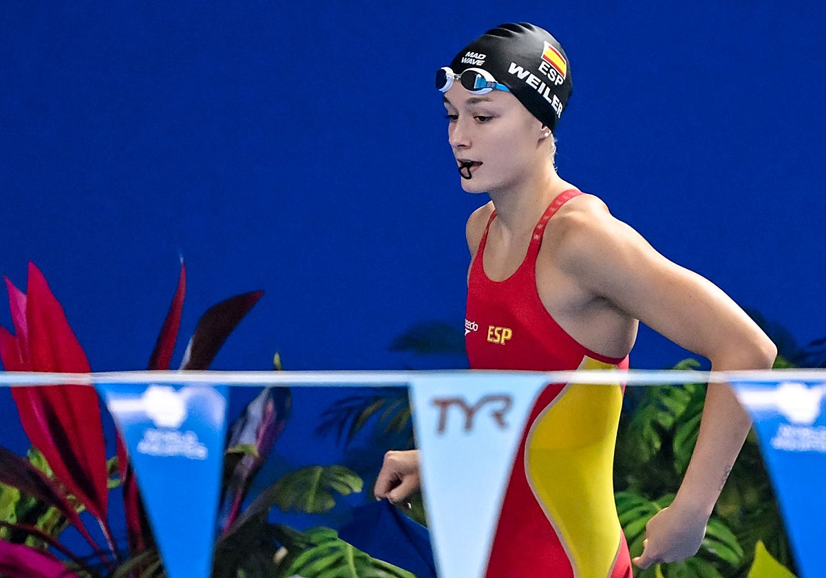 Carmen Weiler, durante la competición