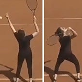 La surrealista invitada a un torneo profesional de Nairobi: parece la primera vez que juega