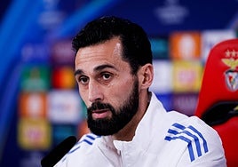 Arbeloa, durante su comparecencia en Da Luz