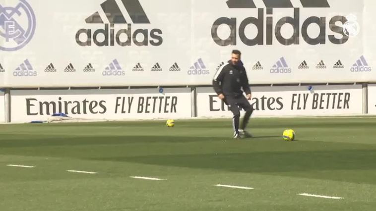 Penúltimo entrenamiento del Madrid antes del Clásico