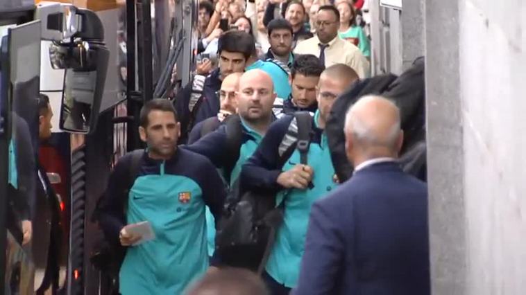 El Barça llega a Madrid en tren