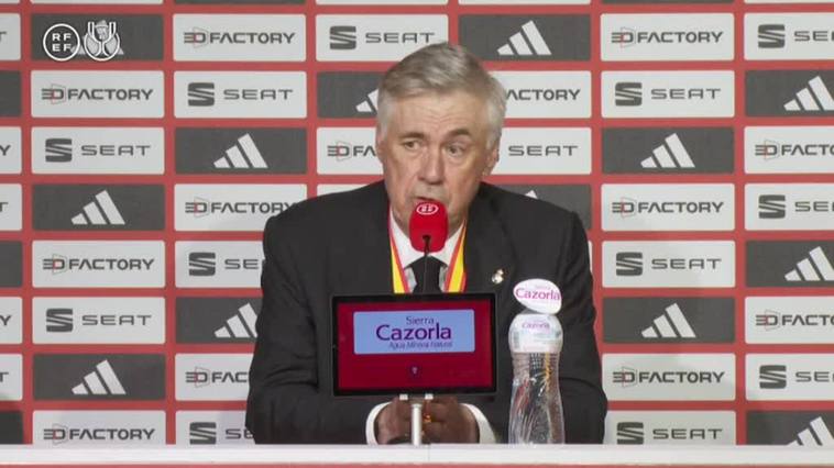 Ancelotti: "Me queda la imagen de una final jcon momentos de sufrimiento y que al final hemos merecido ganar"