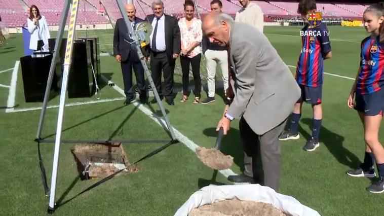 La primera piedra que dará a luz al nuevo Spotify Camp Nou