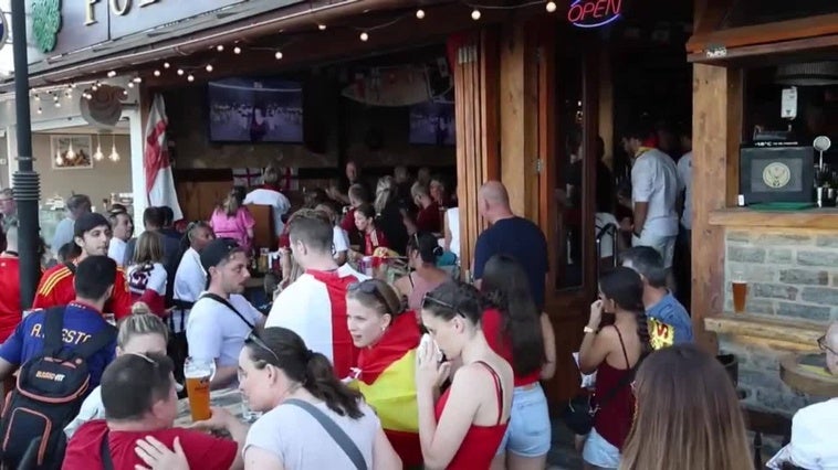 Los británicos de la Costa del Sol llenan los bares para ver la final de la Eurocopa