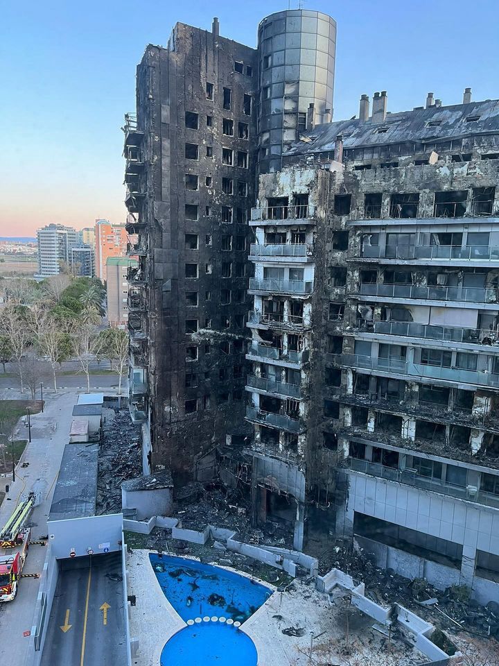 Imagen tomada en la mañana de este viernes por una vecina