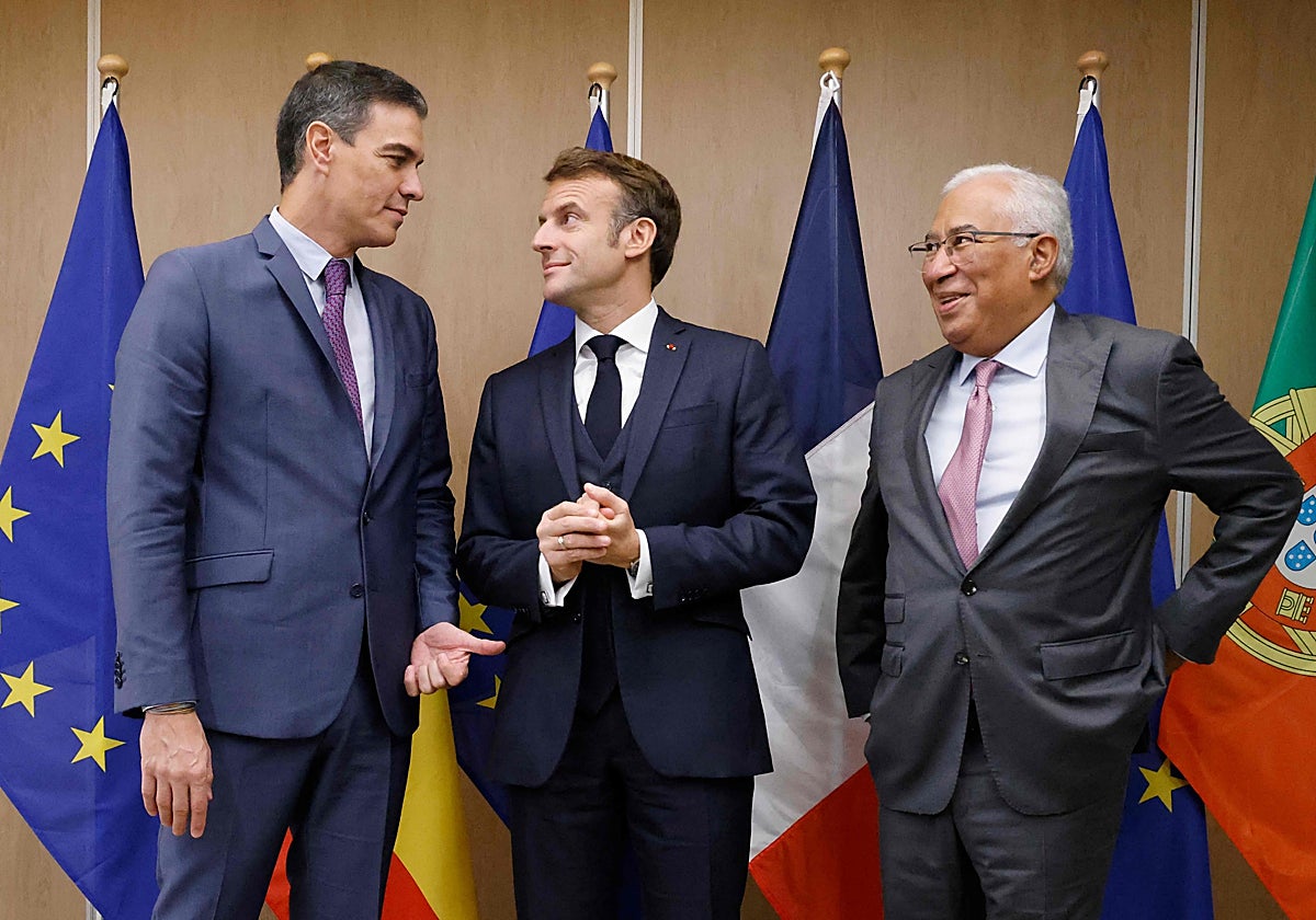 Sánchez, Macron y Costa, en una reciente reunión