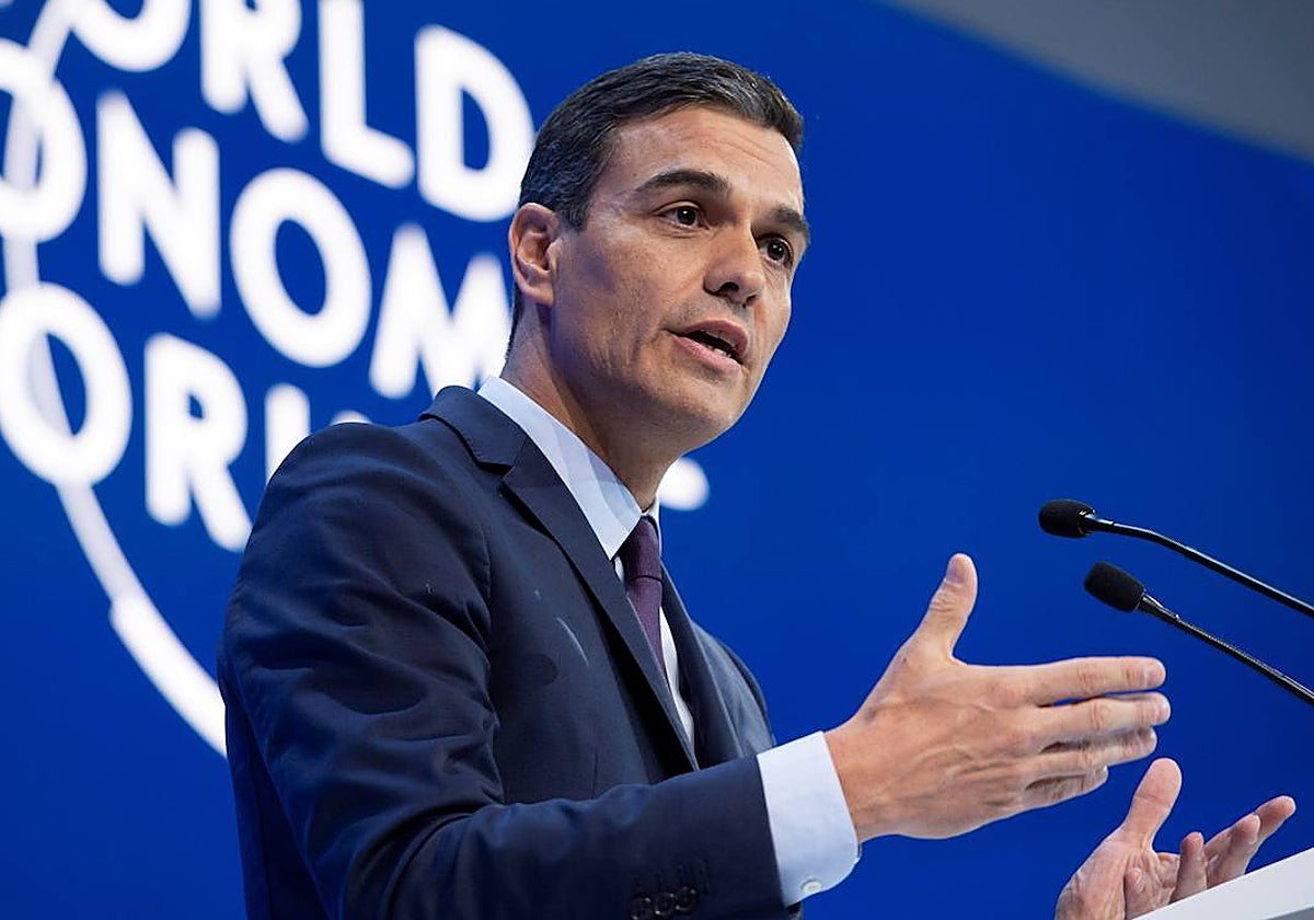 Pedro Sánchez, presidente del Gobierno, en una edición pasada de Davos