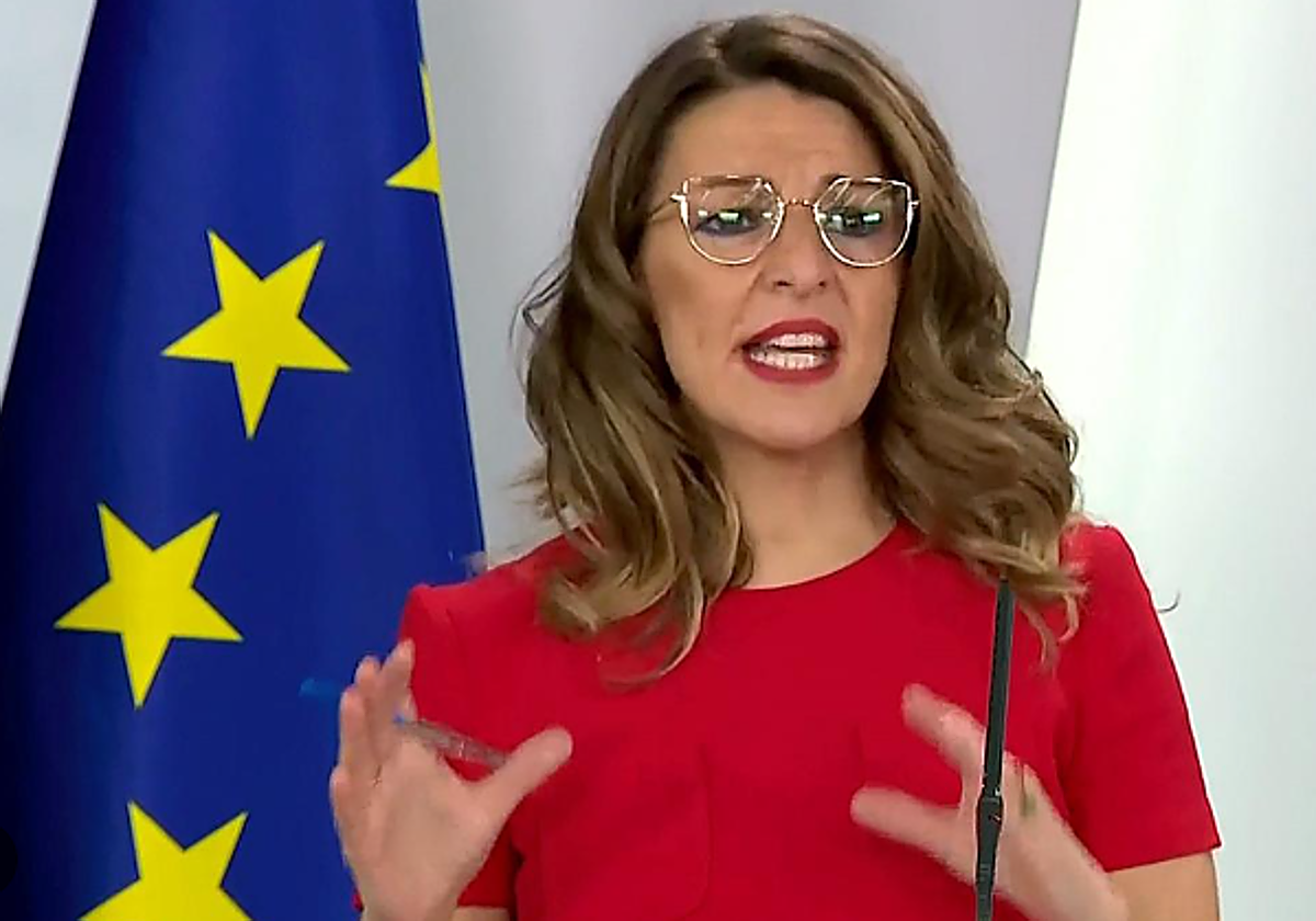 La vicepresidenta del Gobierno y ministra de Trabajo, Yolanda Díaz