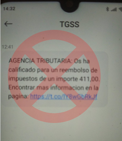 Alertado por un SMS que suplantó a la Agencia Tributaria: «No hay pellizcos, son un fraude»