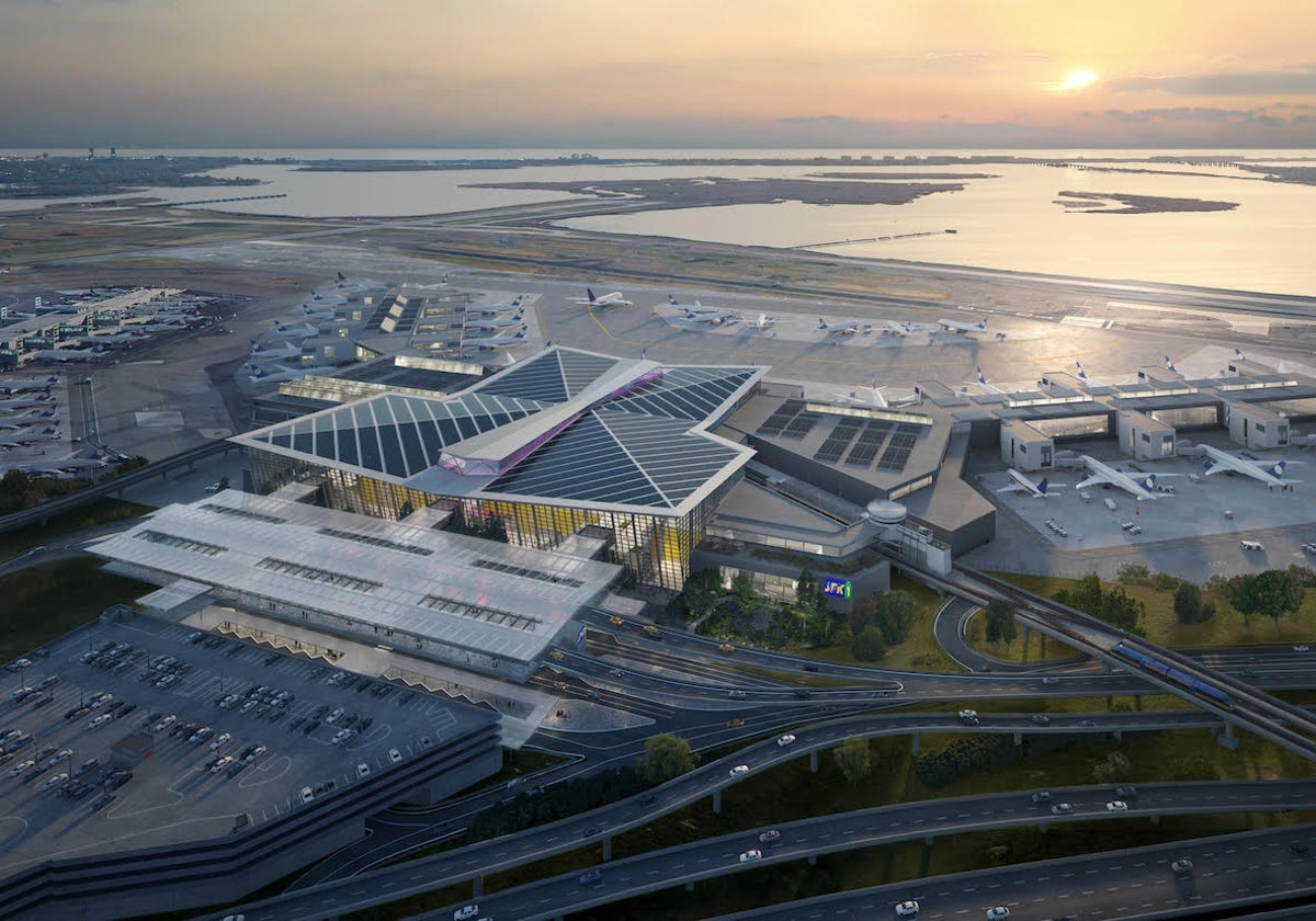 Vista del Aeropuerto Internacional de JFK, Nueva York