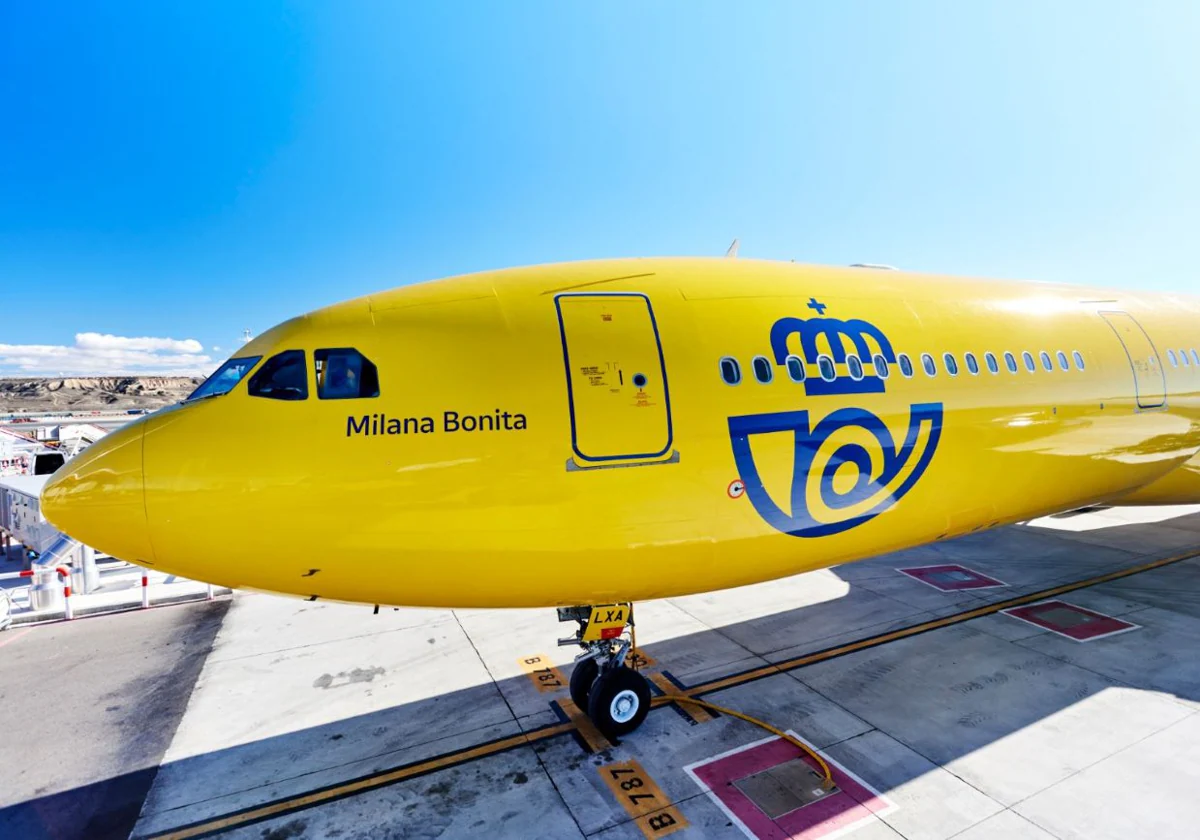 Imagen del Milana Bonita, uno de los aviones de pasajeros readaptados para el servicio Correos Cargo
