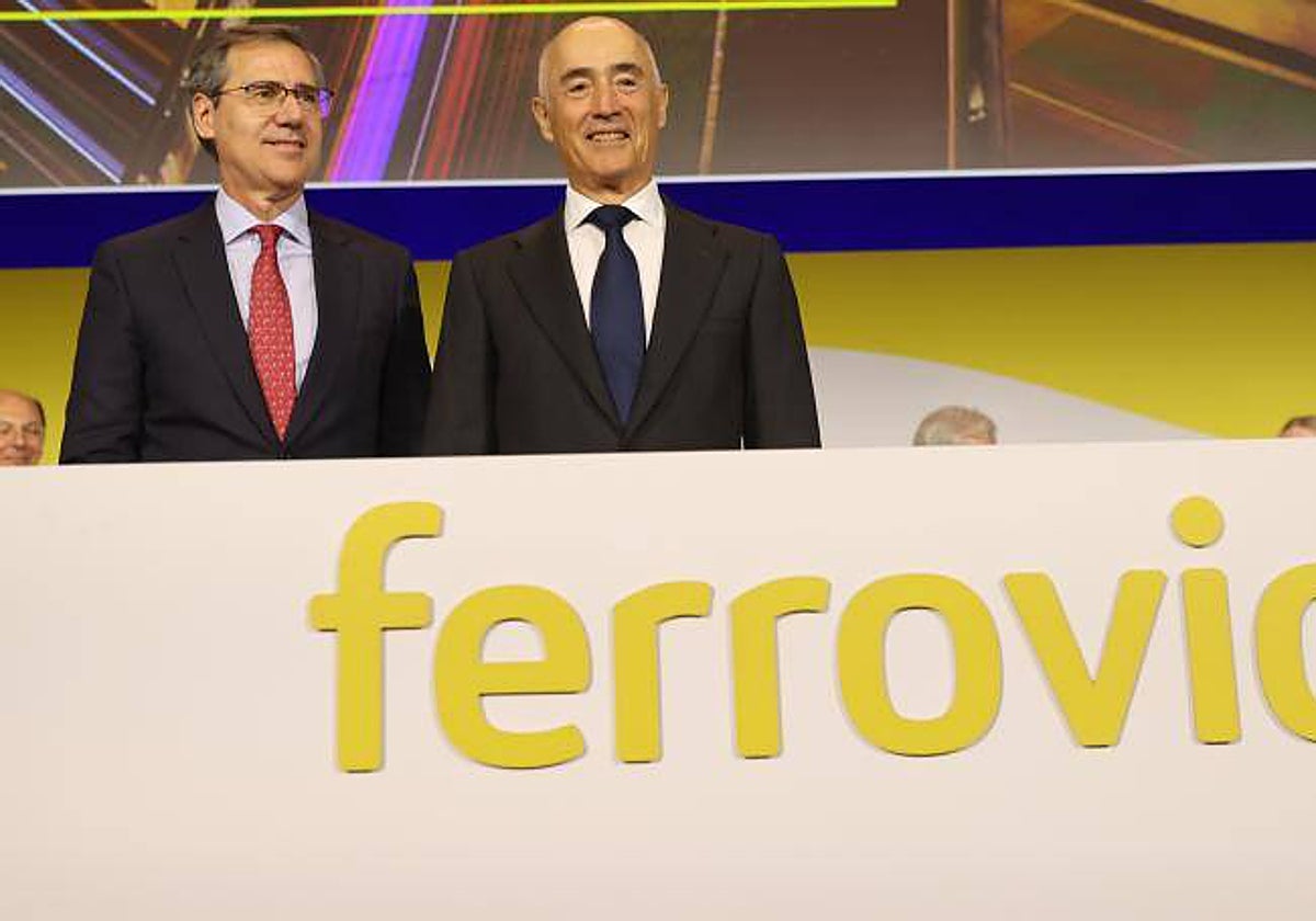 El presidente de Ferrovial, Rafael del Pino, y el CEO, Ignacio Madridejos