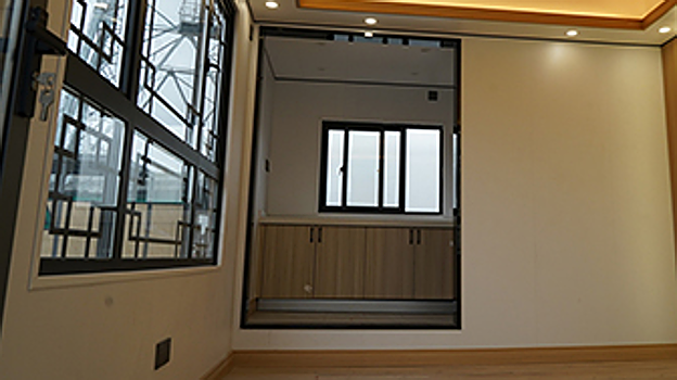 Interior de casa prefabricada 'spire'