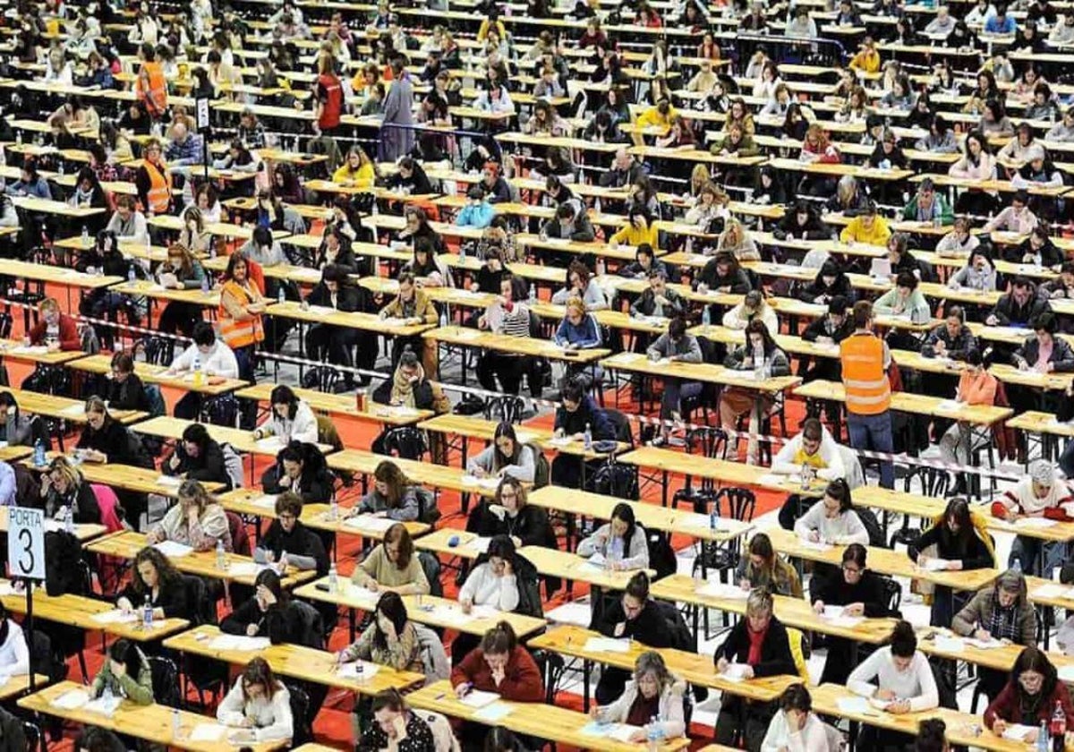 Examen en una oposiciones