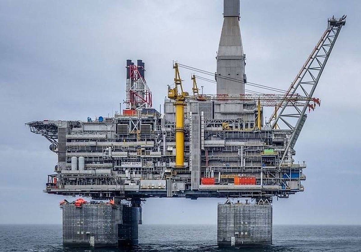 Una plataforma petrolífera
