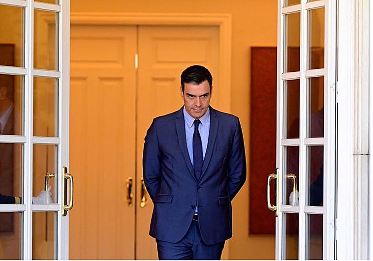 Pedro Sánchez, antes de anunciar el adelanto electoral