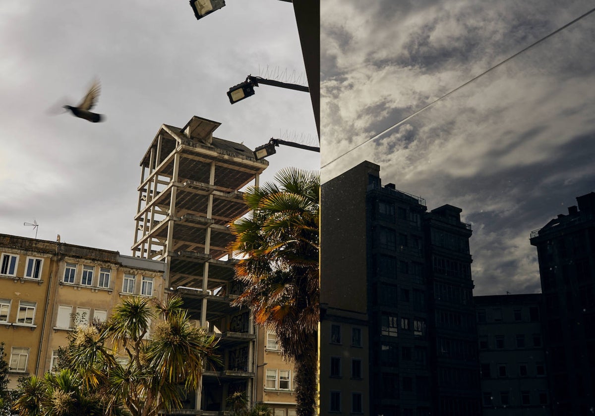 Un edificio de viviendas en construcción en Orense