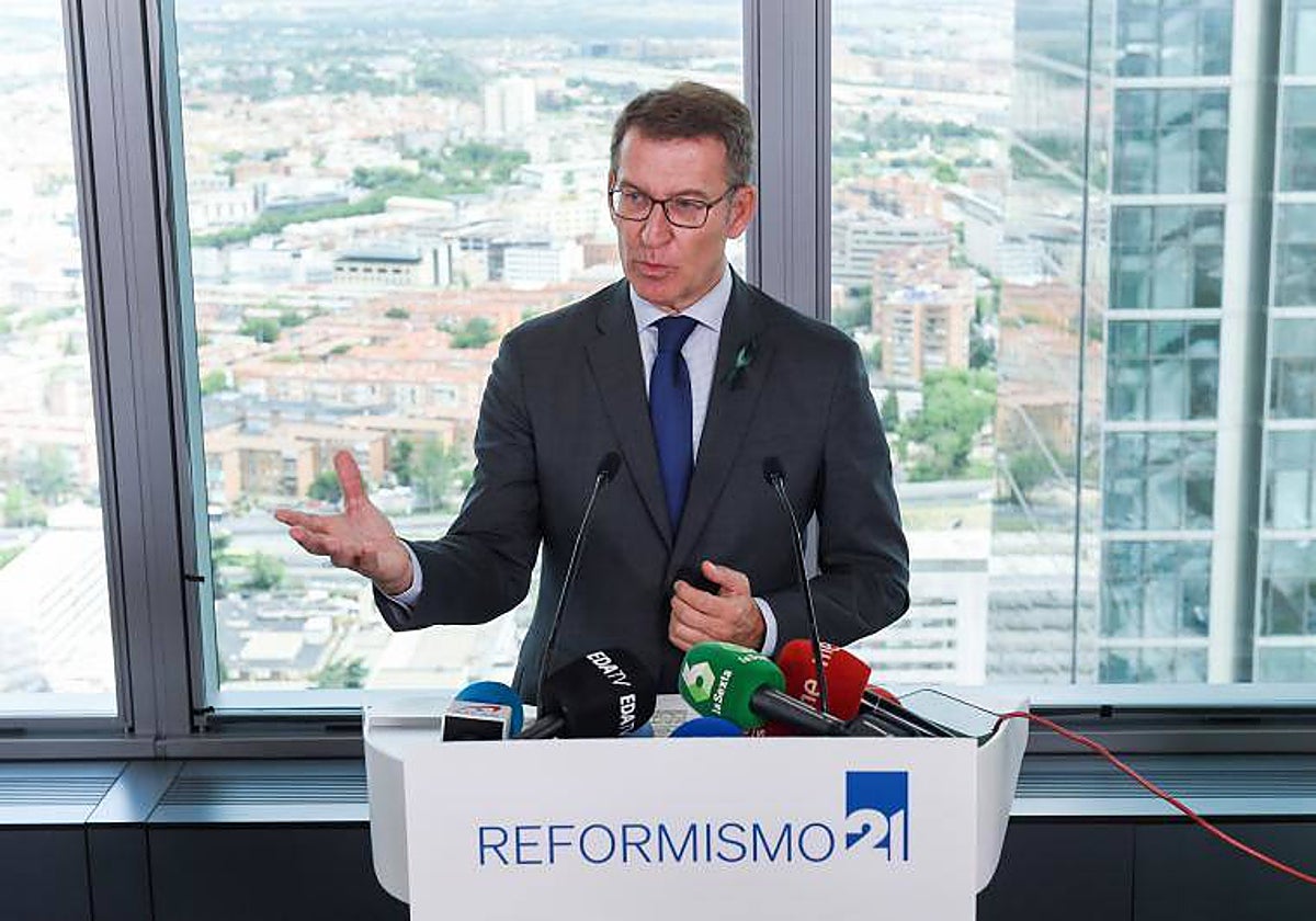 El presidente del PP y candidato a la presidencia del Gobierno, Alberto Núñez Feijóo